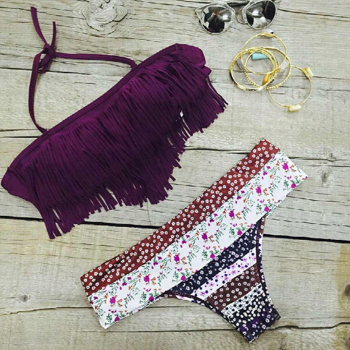 Lavendert Assel Halter Bikini