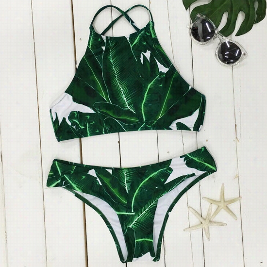 Living For Forest Leaves Bikini Set