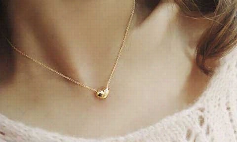 Lovely Girl Heart Pendant Necklace