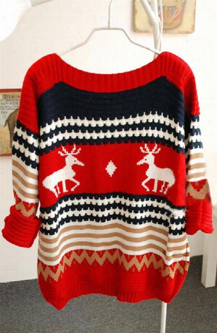 Lucky Deer With Me Christmas Sweater