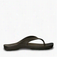 Men's Premium Destination Flip Fflops - Dark Brown Through  Black