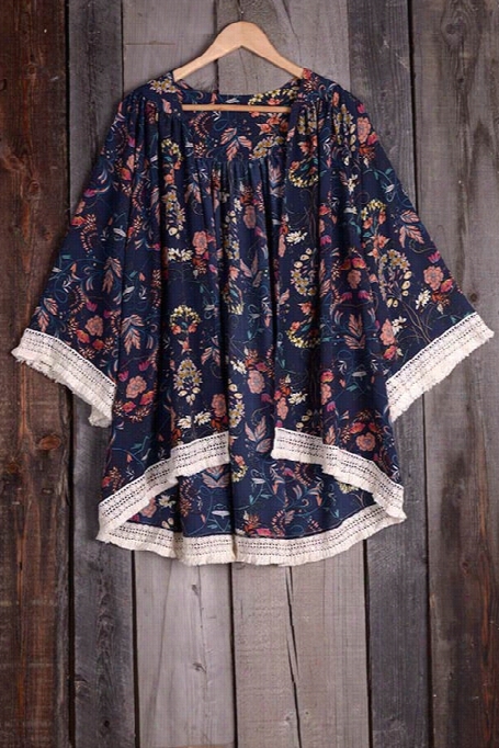 Midnight Garden Loral Chiffo Cardigan