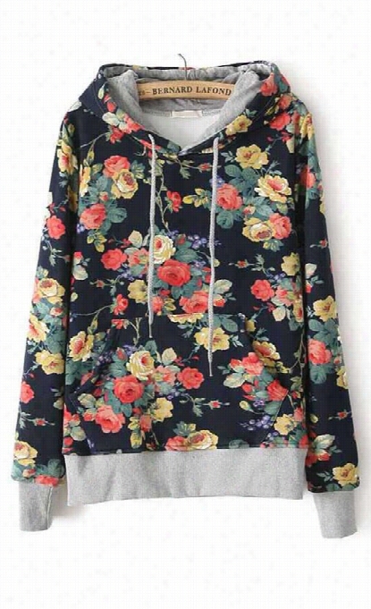 Ocean Of Flowers Hooded Sweatshirt