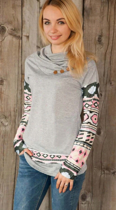 Run Wild Aztec Turtleneck Top