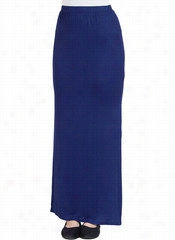 Side Slit Maxi Skirt - Navy