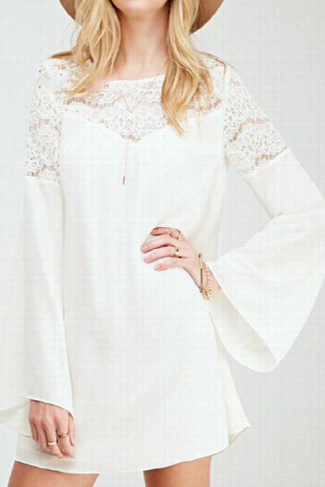 Somewhere Out There Lace Chiffon Dress