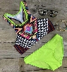 Candy Color Geometric Swimsuit