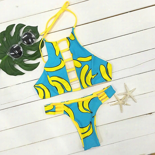 To Be Adored Funny Banana Bikini Set