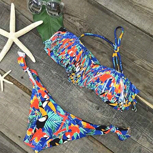 Wild Dreamer Tassel Halter Bikini Est