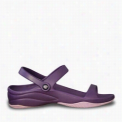 Women's Premium 3-strap Sandals - Plum With Lilac