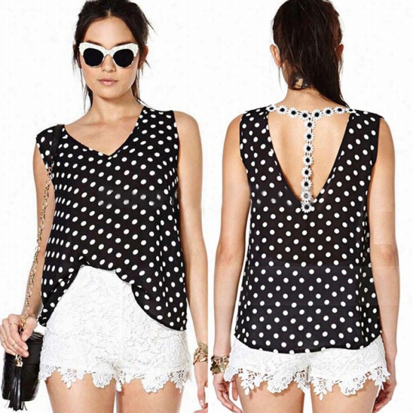 2015 Newes Stylish Fashion Lady Women Casual Sleeveless V-neck Mini Sexy Top