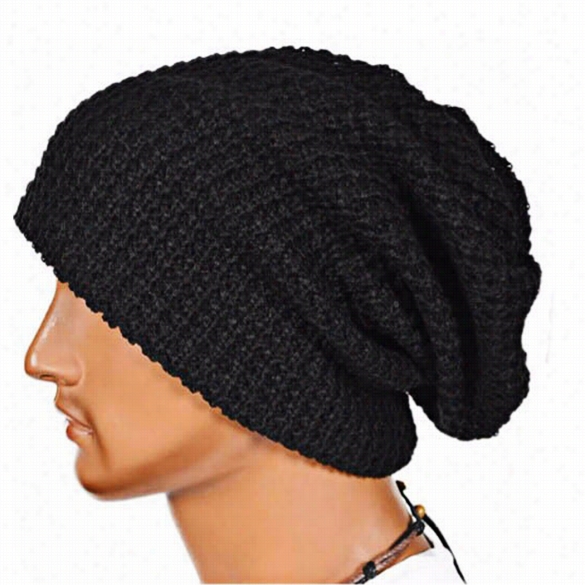 European Unisex Ad Ult Men Women Warm Winter Knit Ski Beanie Slouchy Soft Slid Cap Hat