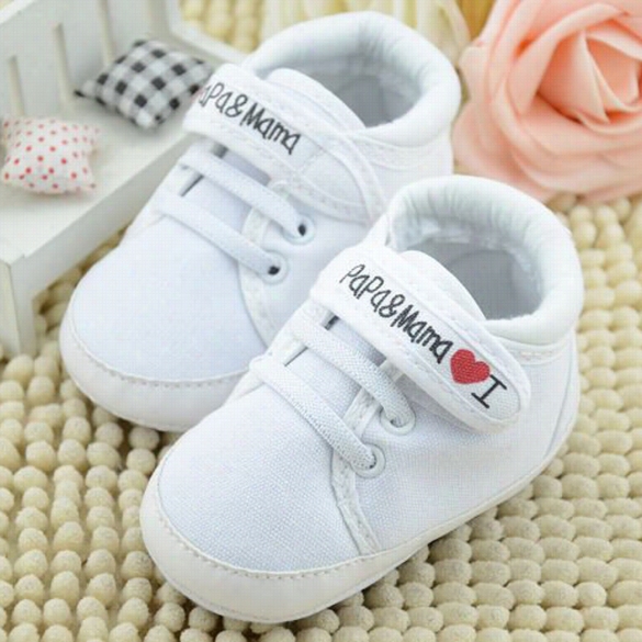 Fashion Babe Toddler Baby S0ft Sole Antiskip Canvas Sneaker Crib Shoes First Walkers