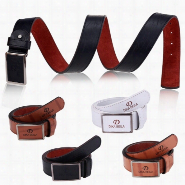 Fashion Men Casualwaistband Synthetic Leather Automatic Bend Belt Waist Strap Belts