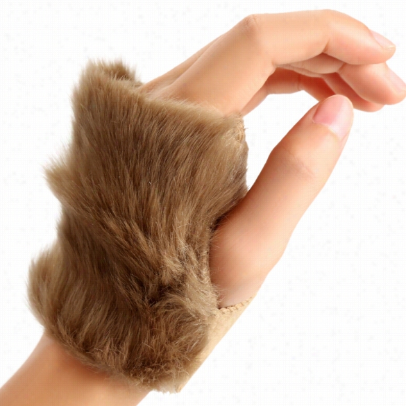 Adapt Winter Warm Women Fauxfuur Fingerless Gloves Wrist Hand Warmer