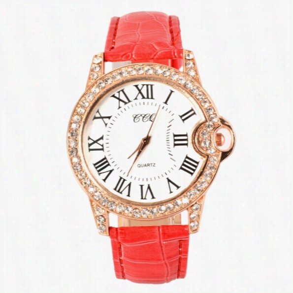 Hot Fashion Practical 6 Colors Adjustable Synthetic Leather Strap  Women Watches