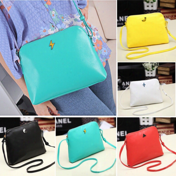 Hot Korean Women Candy Tote Handbag Pu Leather Shoulder Bag Coss Messenger