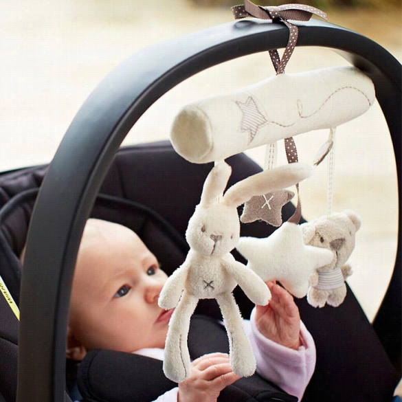 New Cradle Toy Death By The Halter Rattlw Baby Plush Soft Toy Rabbit Musical Mobile Products