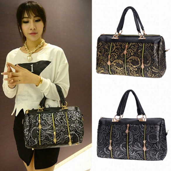 New Fashion Elegant Women's Lace Style Synthetic Leather Handbag Shoulder Bag Cross Bag