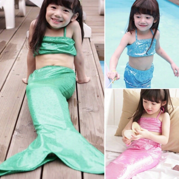 New Fashion Kids Girl 2015 Summer Unique Solid Chilldren Swimsuit 3pcs Bra Tpo+ Shrots And Edge Swwimwear