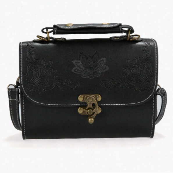 New Fashion Women Synthetic Leather Vintage  Style Shoulder Bag Casual Retro Handbag