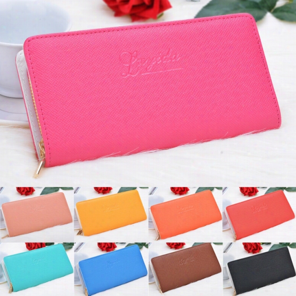 New Female Single Zipper Coin Purse Bag Clutch Walle T Fashion Wallet Ladies Handbagss