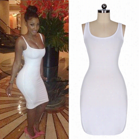 New Stylish Women's Sleeveless Slim Sxey Bodycon Lcub Weaar Back Slit Dress