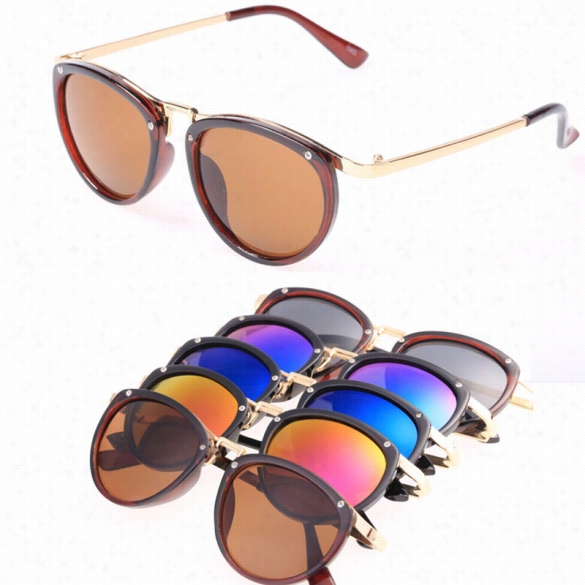 New Women Retr Styer Ound Shape Plastic Frame Eyeglasses Sunglasses