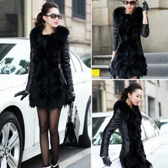 New Women Winter Warm Faux Fur Coat Padded Coats Jackets Outerwear