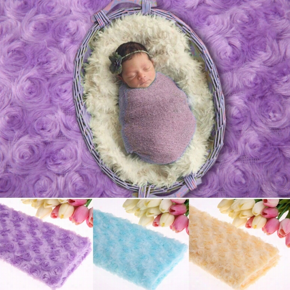 Newborn Baby Faux Fur Soft Basket Blanket Basket Fabric Photography Photo Prop