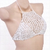 Women Summer Crochet Hollow Cotton Knit Halter Blouse Tank Top Beachwear