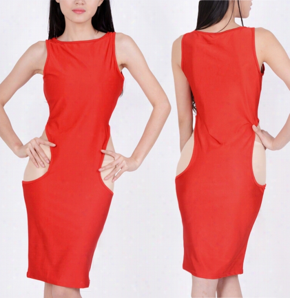 Womenn Sleeveless Cocktail Evening Cclub Party Insincere Out Bodyccon Dress Red