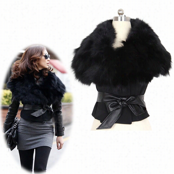 Women's Faux Fur Sunday Angora Yarns Coat Sleeveless Clothe Women's Outerwear