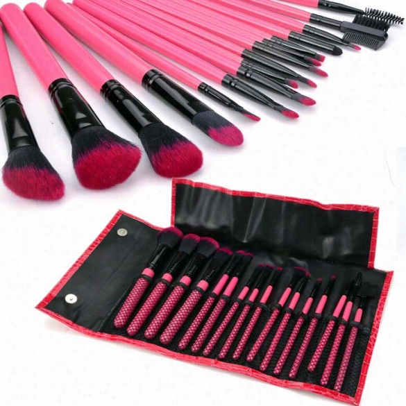 16pcs Professional Makeup Brushes Cosmetic Tool Brush Set Kit +  Leather Case Be