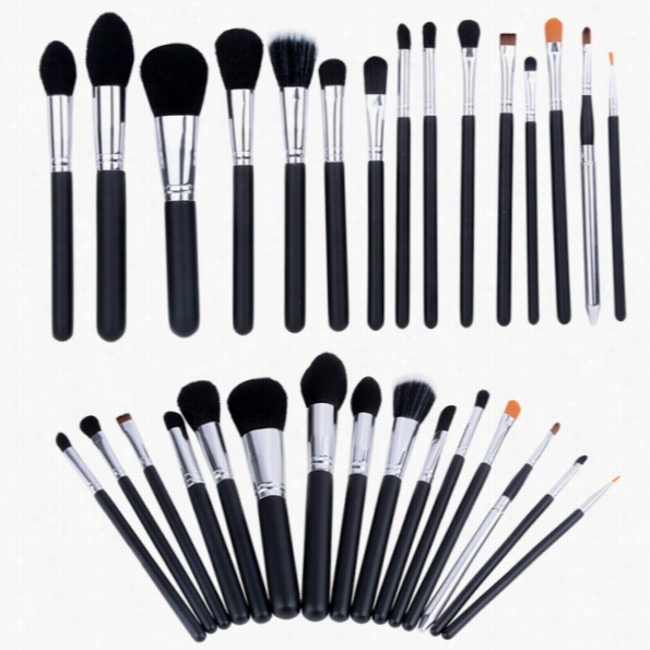 2015 High Quality New Arival 15 Pcs Black Makeup Brushes Set Cosmetiic Kits