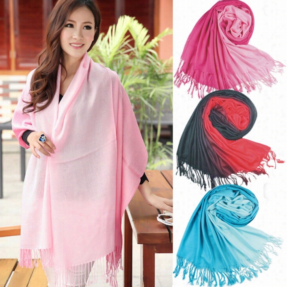 Fashion Female Solid Faud Cashmere Pendant Carfs Winter  Pashmina Wrap Shawl Hot