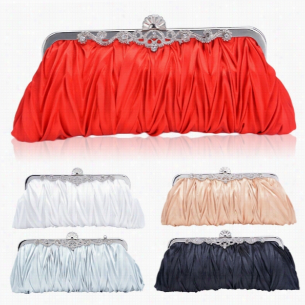 Fasion Satin Elegant Evening Handbag Clutch Purse  Bag Bride Bridesmaid