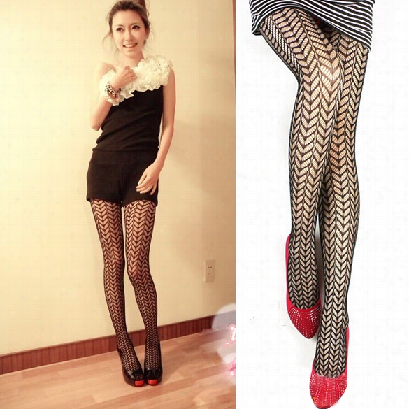 Fashion Sexh Women Wheat Grain Hollow Socks Stockings Fishnet Net Pattern Pantyhose Tights