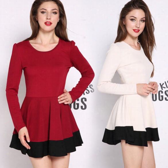 High Quality Women Autumn Winter Pullover Skirt Short Slim Design Tops Dress