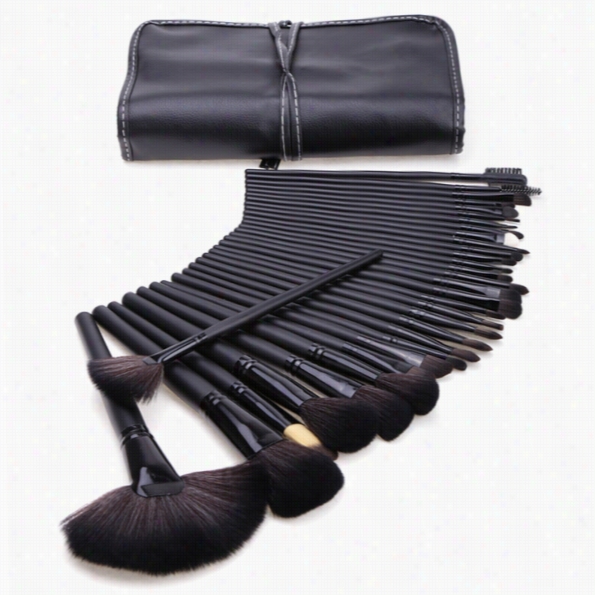 New 32 Makeup Brush Pro Eyebrow Brshes Peofesionalcosmetic Eye Shadow Brush Set+ Kit Case Bag