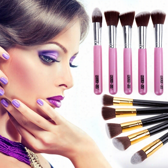 New 5 Pcs Professional Makeup Brush Set Eyeshadow Founn Datiion Cosmetic Brushes