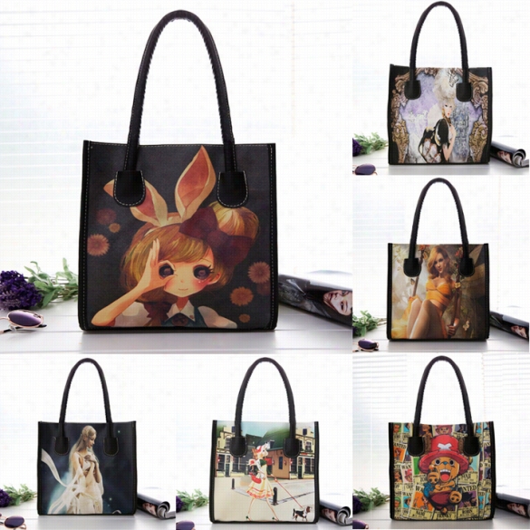 New Comer Women Fashion Snytheitc Leather Handbag Printing Bag Oil Painting Small Handbag