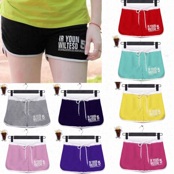 New Fashion Women's Candy Color Casual Leisure Short Pants Sport Shorts