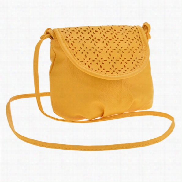 New Fashion Women's Girls Cut E Mini Shoulde Rbag Yellow Cross Bah