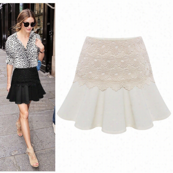 New Spring And Summer New Women Solid Lace Pencil Skirt Ol Ladies High Waist