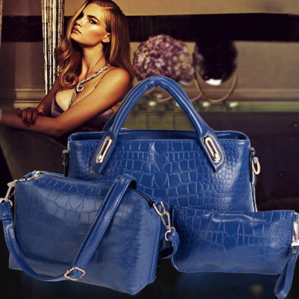 New Women'ssttlish Handbbag Shoulder Bag Big Bag + Smlal Sack + Wallet Bag
