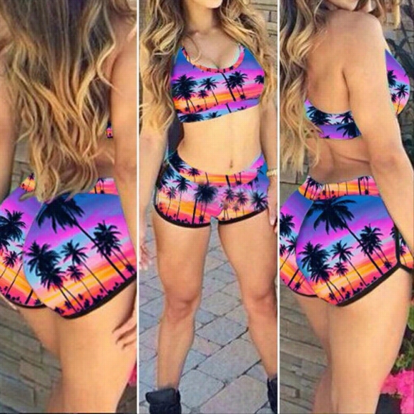 Sexy Women Floral B Andage Bikini Set Swim Suit S Imwear Bathing Suit Beafwear