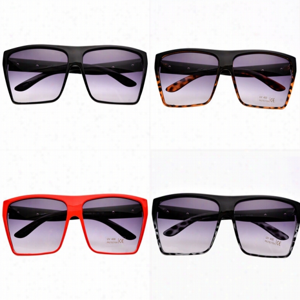 Unisex Retro Style Square Plastic Oversized Frame Eye Glasses Sunglassrs