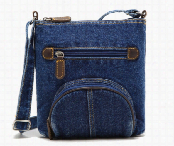 Unisex Women Blue Denim Sohulder Bag Jean Purse Vintage Cross Bag Handnag