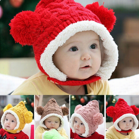 Wool Cro Chet Tam Beanie Hat Cap Beanie For Children Fashion 4 Colors! 2 Ball Hot